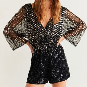 Sequin Romper - Mango